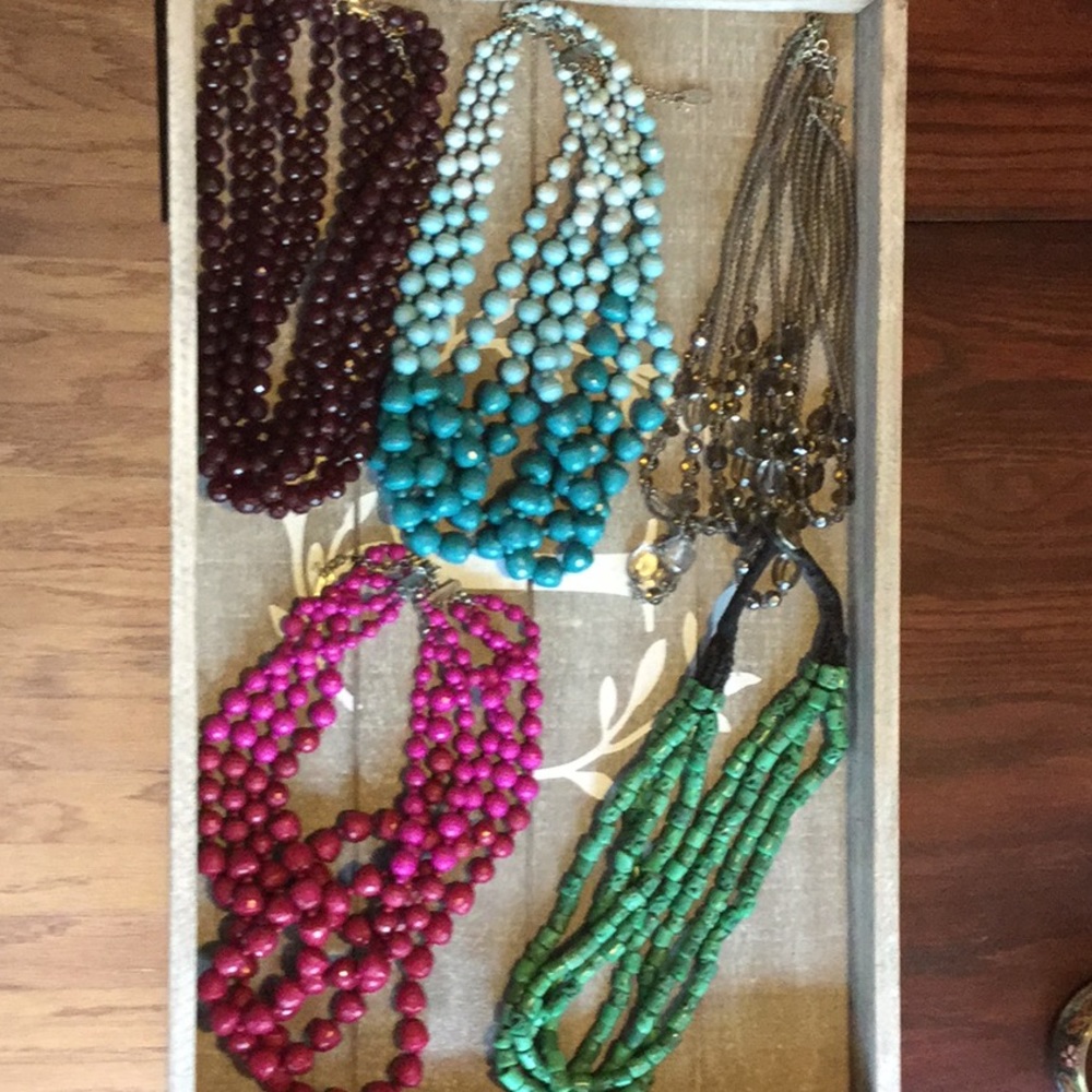 Bundle of 5 multi strand necklaces